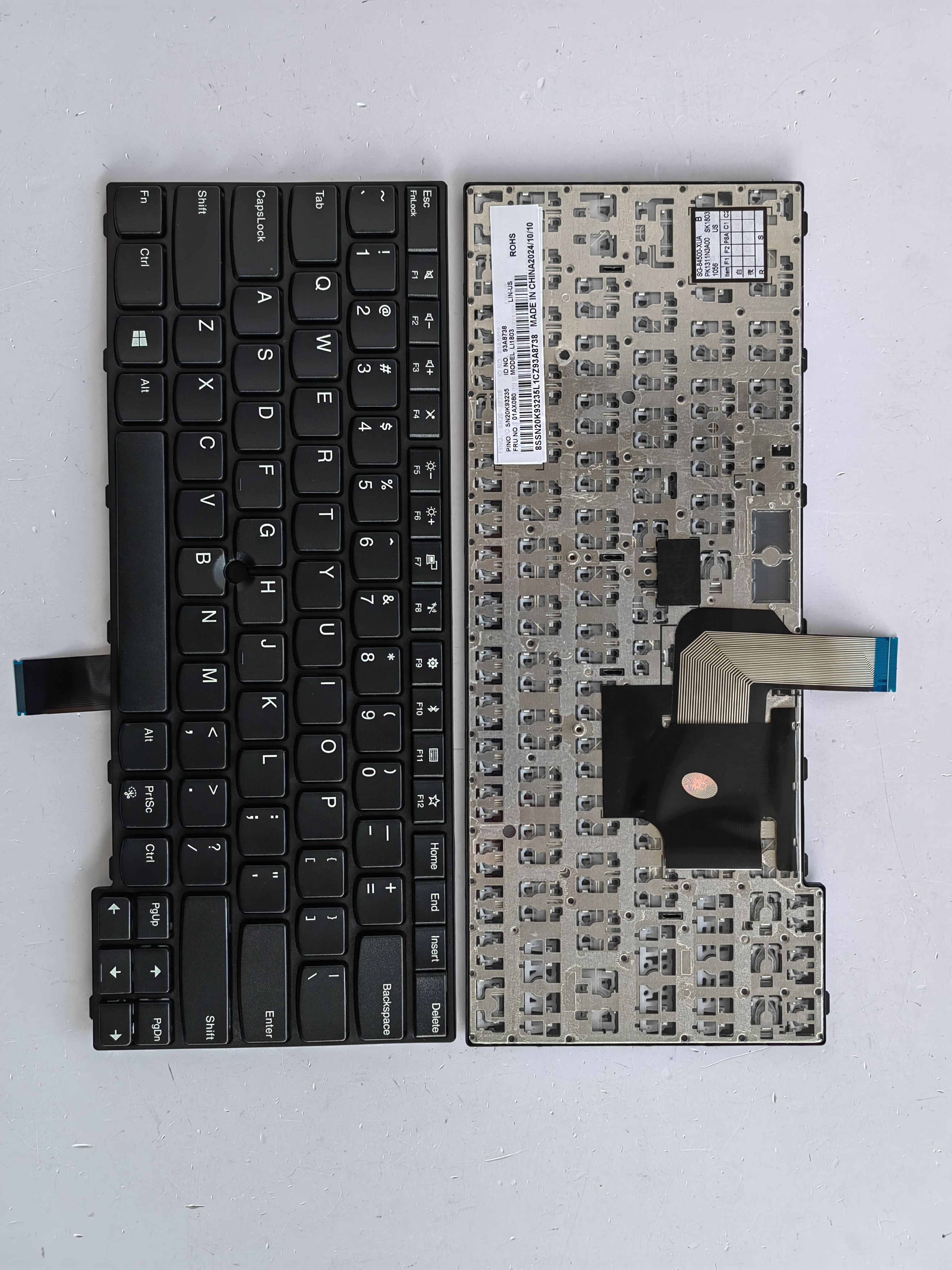 Picture of New Replacement Laptop Keyboard For IBM E470/SK full light/E475/E470C BLACK FRAME BLACK With hole (OEM) US Layout